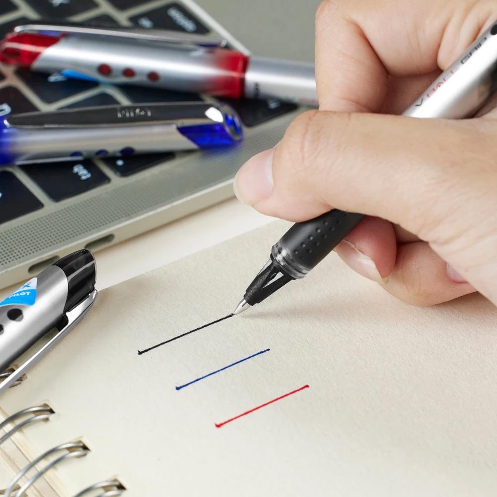 Bút Mực Nước Hi-Tech V Ball Grip 0.7 mm - Pilot BLN-VBG7-B - Mực Đen