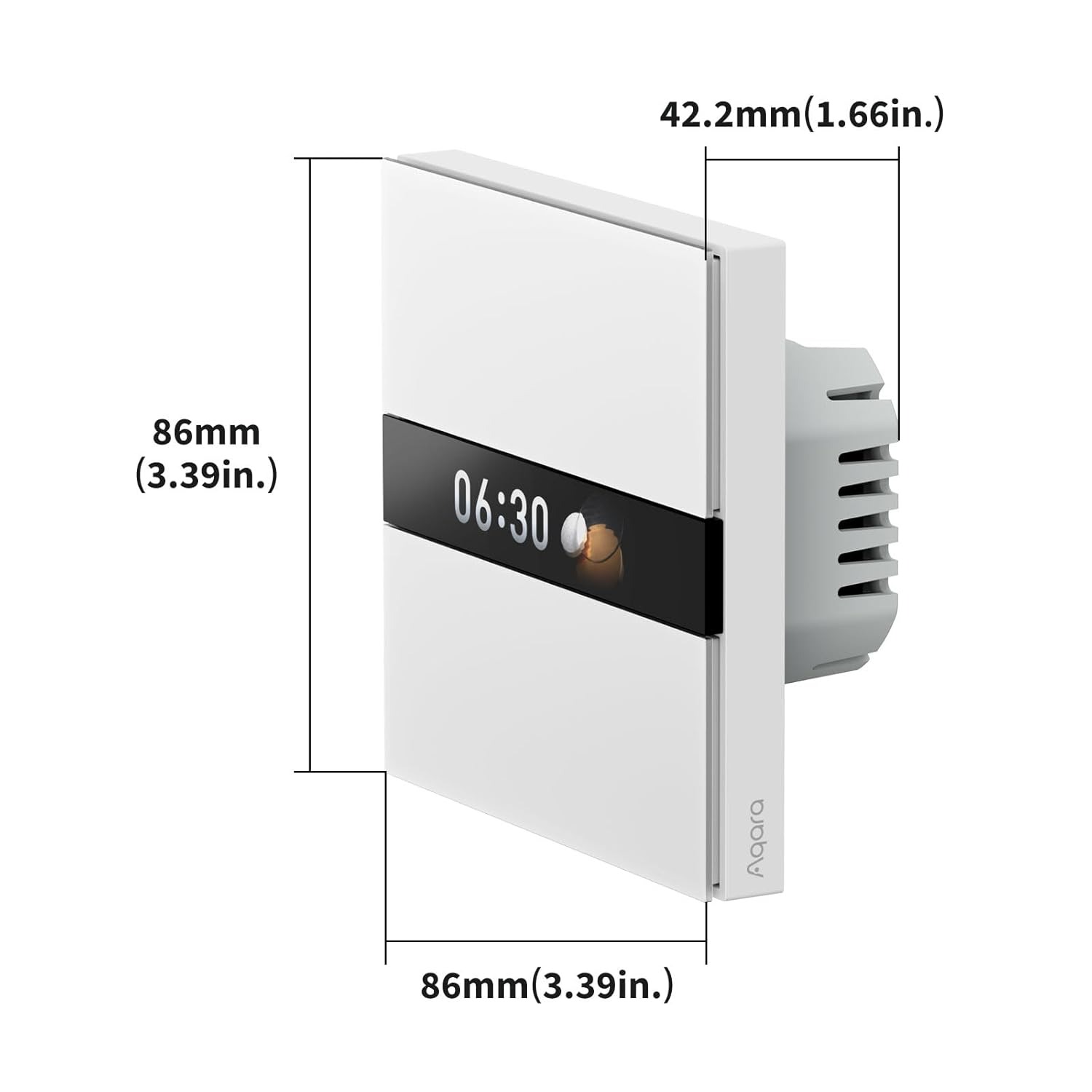 Công tắc thông minh Aqara Display Switch V1 EU WS-K02D, tích hợp cảm biến hiện diện, kết nối Zigbee