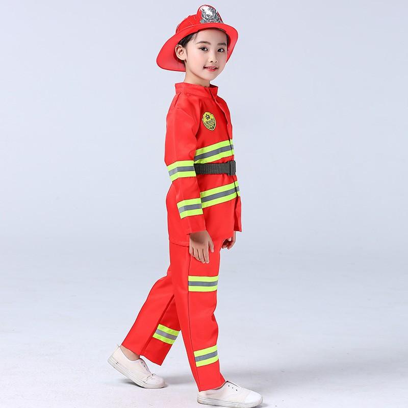 (Giao Hỏa Tốc) Trang Phục Hóa Trang Lính Cứu Hỏa Cho Bé, Bộ Đồ Hóa Trang Lính Cứu Hỏa Cho Trẻ Em và Người Lớn