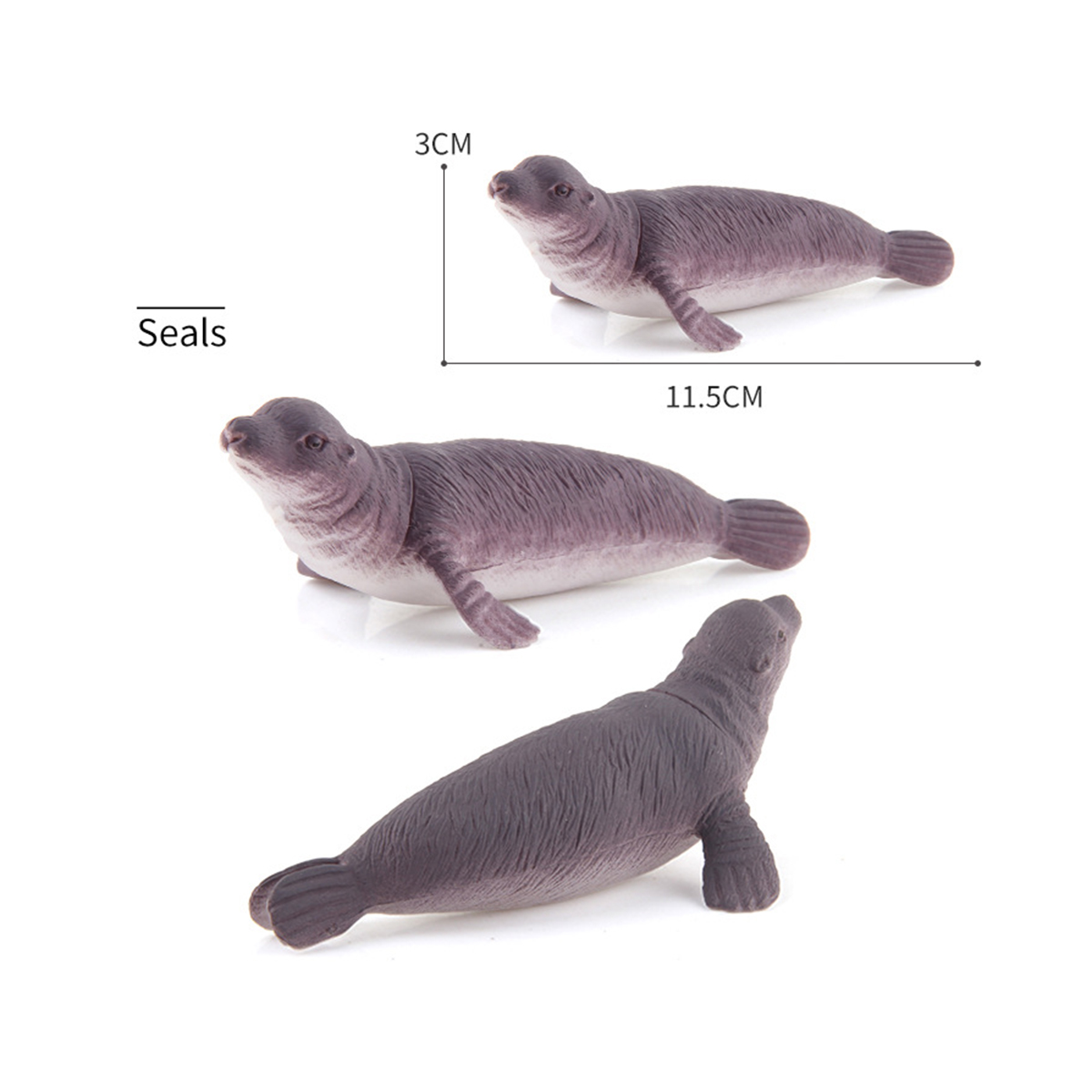 Bộ 12 đồ chơi Cá Biển Ốc Mực Hải Cẩu Cá Mập Cá Heo Ocean World Fish nhựa dẻo 12 chi tiết cho bé mang đi biển, đi tắm hồ bơi