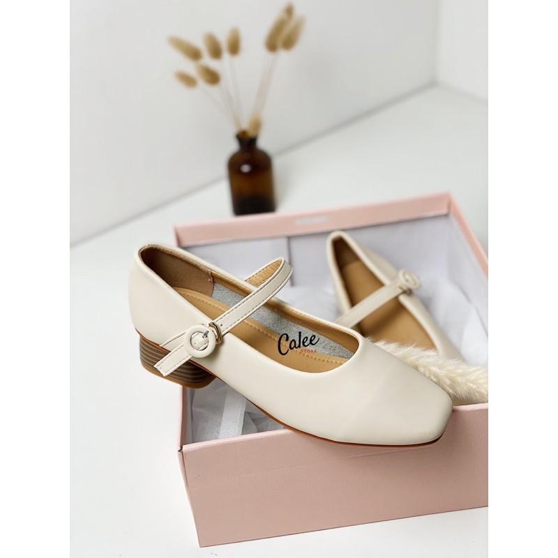 (ẢNH THẬT + VIDEO) sandals xăng đan 2 màu KEM ĐEN có quai Mary Janes nữ da mềm cao cấp