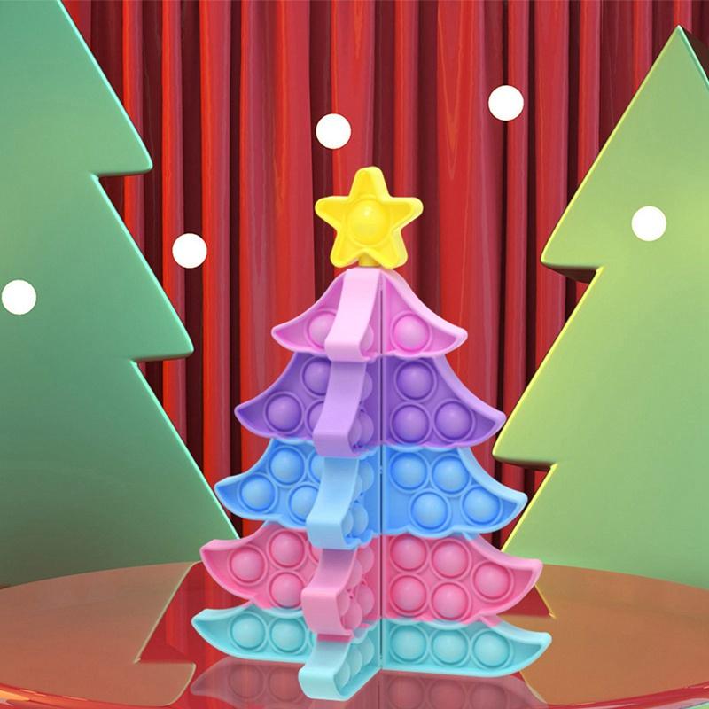 Tmdbyx Đồ chơi giảm căng thẳng hình cây thông giáng sinh 3D bằng silicone