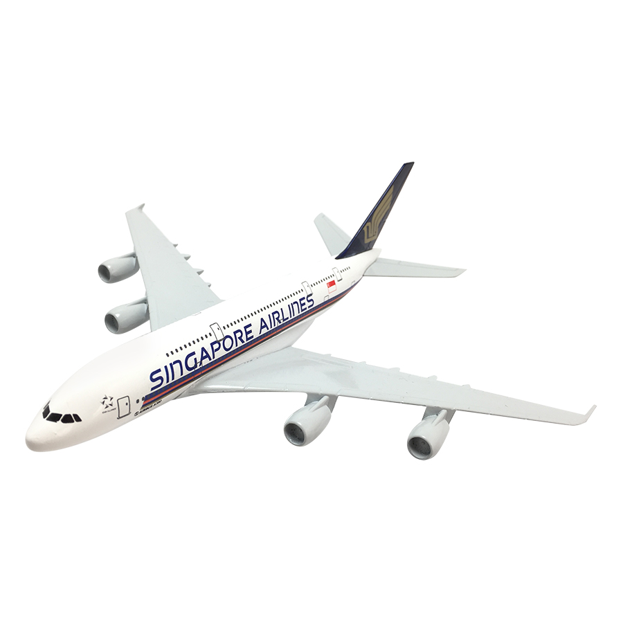 Mô Hình Máy Bay Trưng Bày Airbus A380 Singapore Airlines Everfly SG20 (20cm)