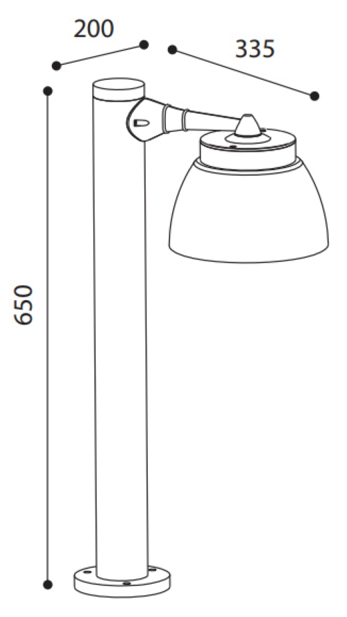 Đèn LED trụ sân vườn DSLUX - 2743-650
