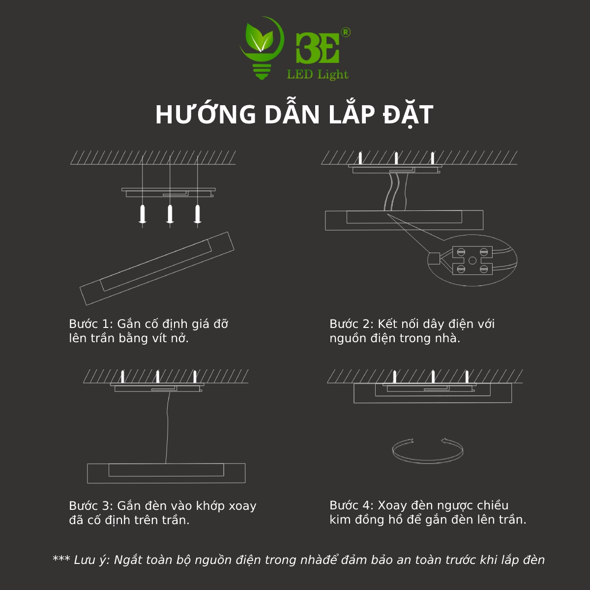 Đèn Led Ốp Trần Tròn 3E LED LIGHT Lắp Nổi Công Suất 16W 18W 21W 24W Siêu Sáng Bảo Hành 2 Năm