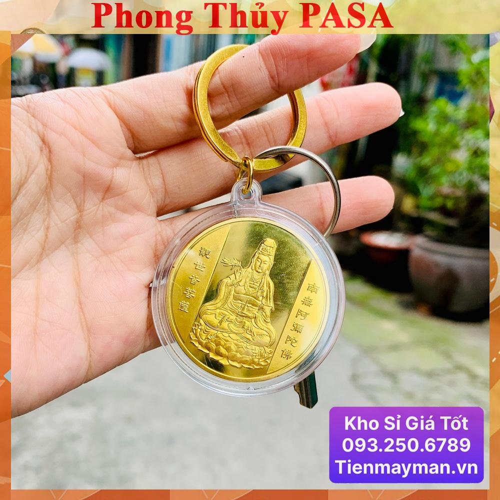 Móc treo balo túi xách Đồng Xu Hình Phật Quan Âm - PASA COLLECTION