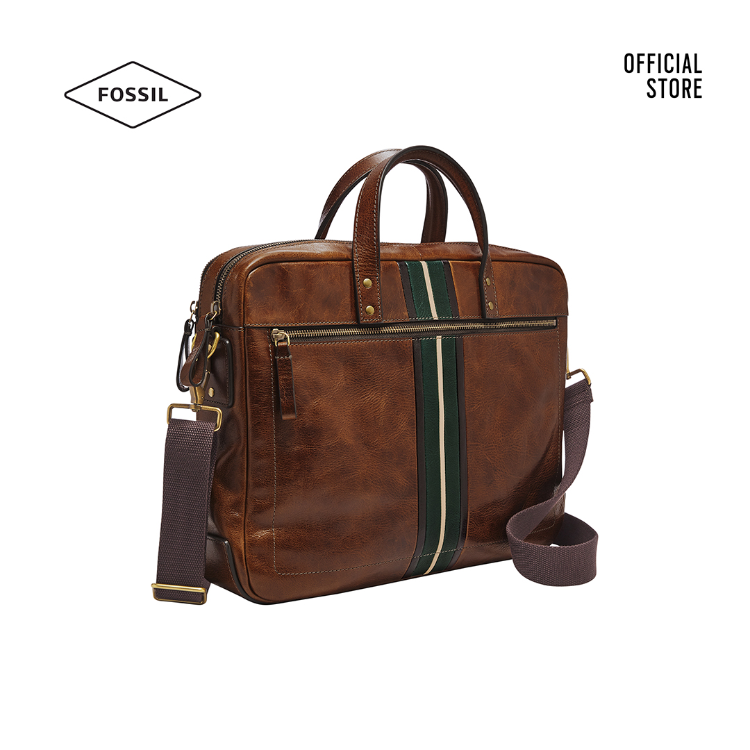 Túi đeo chéo nam Fossil Haskell Messenger Bag MBG9456222 - nâu