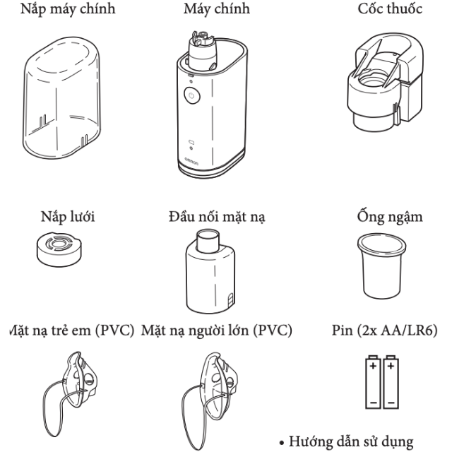 Máy xông mũi họng lưới rung siêu âm Omron NE-U100 Chính hãng - Lưới hợp kim kết hợp với máy rung Titan nâng cao hiệu quả