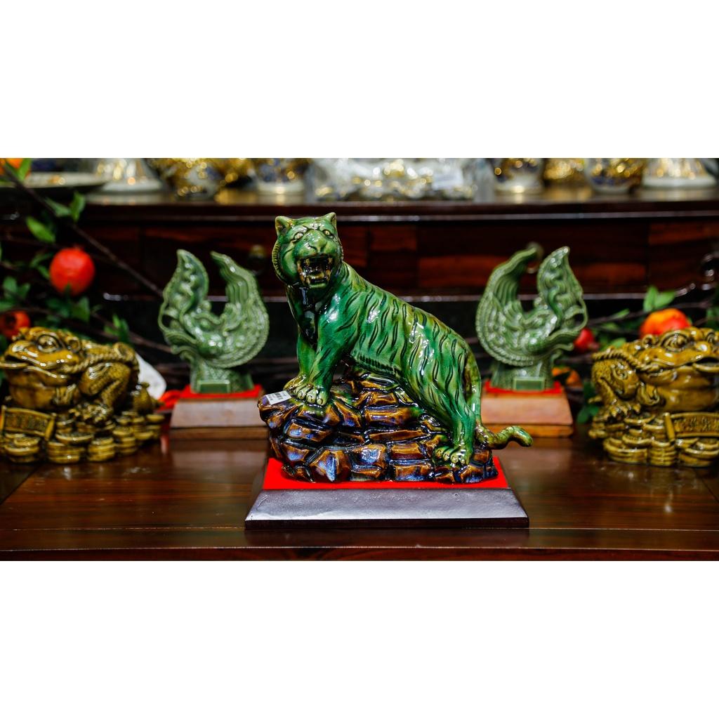 Tượng hổ, Tượng gốm Mãnh Hổ Không Gian Gốm Bát Tràng linh vật trang trí phong thuỷ cho xuân Nhâm Dần 2022