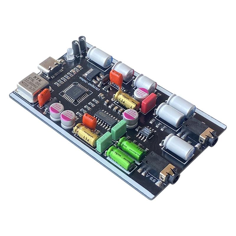 DLHIFI ES9023 Máy tính DAC Bộ giải mã thẻ âm thanh USB Vật liệu HIFI AD823 PCM2706 Điện thoại di động Bộ khuếch đại tai nghe OTG