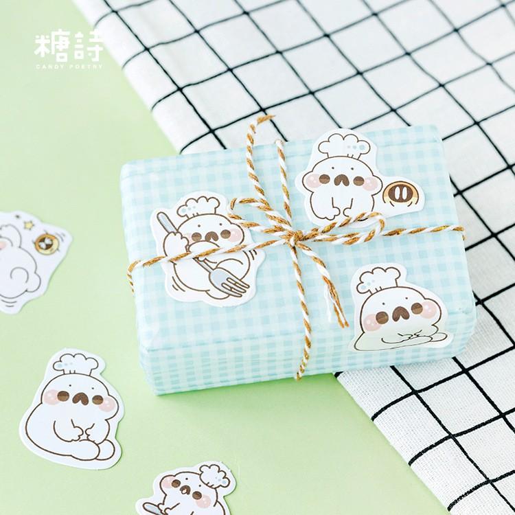 Hộp 45 miếng dán sticker Đầu bếp cute M055