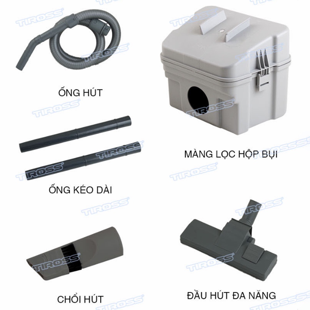 Máy Hút Bụi Gia Đình Tiross TS9304 - Hàng Chính Hãng