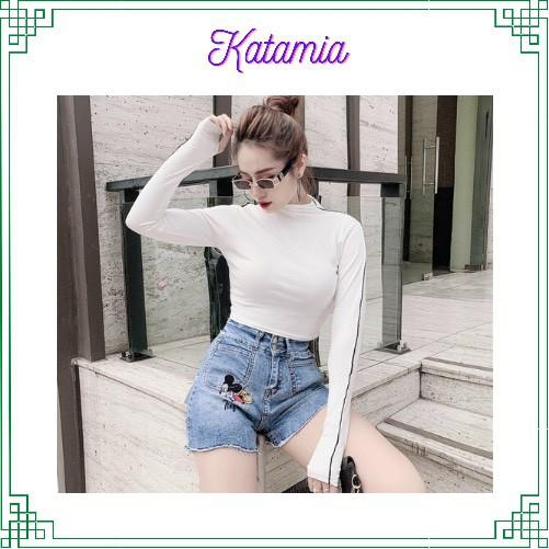 Quần short nữ lưng cao quần đùi sooc nữ cạp cao 2 khuy