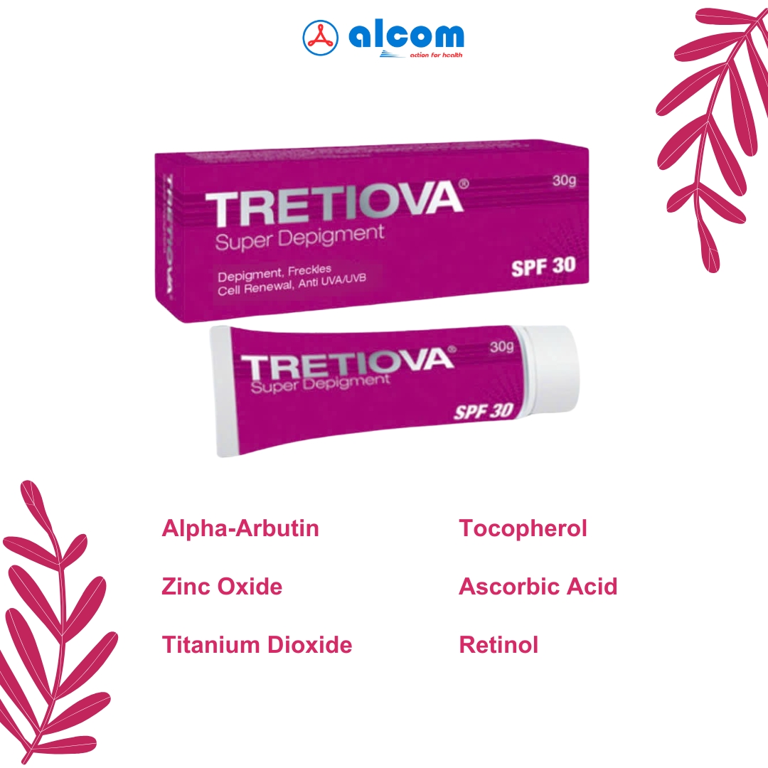 Kem Tretiova Tube 30g Hỗ Trợ Dưỡng Trắng Da