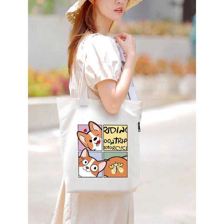 20 mẫu hot Túi tote vải canvas đựng đồ, đi học, đi chơi cá tính