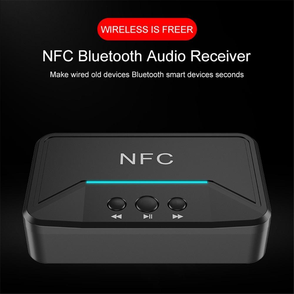 Thiết Bị Nhận Tín Hiệu Bluetooth 5.0 Aux Rca Hifi Nfc Cao Cấp Kèm Dây Cắm 3.5mm