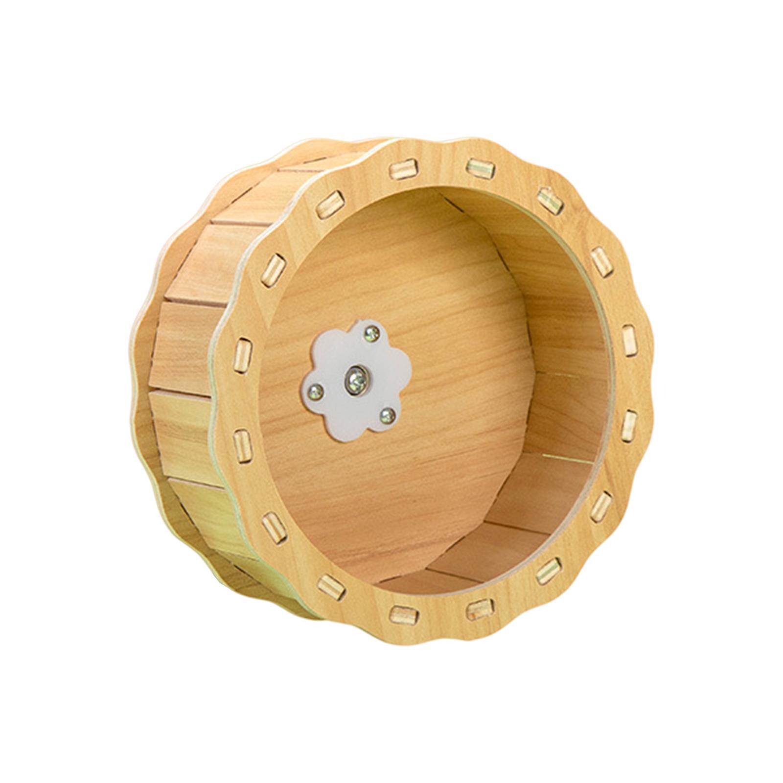 Hamster Running Wheels Mute Wooden Rotary Runner for Hedgehog Ferret Hamster