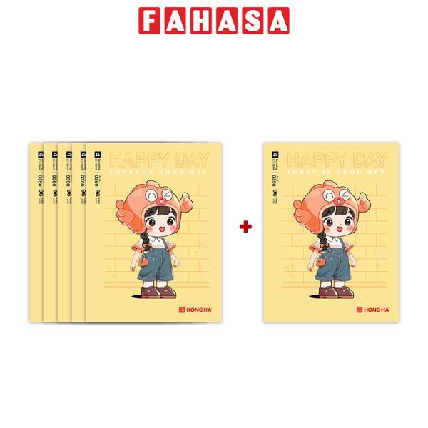 [MUA 5 TẶNG 1] Tập Học Sinh Class Happy Day - 4 Ô Ly Vuông - 96 Trang 58gsm - Hồng Hà 0350 - Mẫu 2