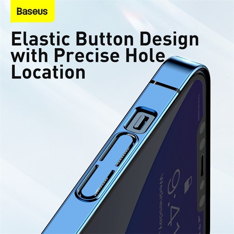 Ốp lưng viền màu mạ crom cho iPhone 12 / iPhone 12 Pro (6.1 inch) Hiệu Baseus mỏng 0.6mm, chống va đập, gờ bảo vệ Camera, Mạ Crom sang trọng - hàng nhập khẩu