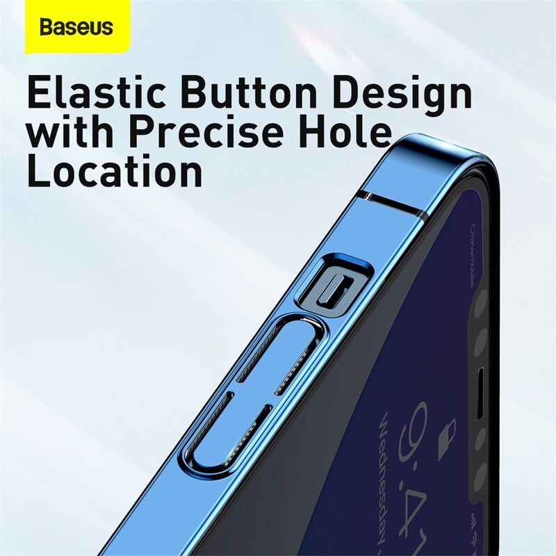 Ốp lưng viền màu mạ crom cho iPhone 12 / iPhone 12 Pro Hiệu Baseus mỏng 0.6mm, chống va đập, gờ bảo vệ Camera, Mạ Crom sang trọng - hàng nhập khẩu