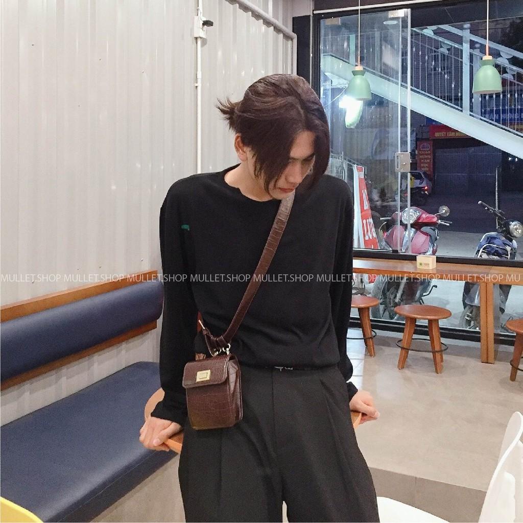 Áo Longtee dài tay len tăm xẻ tà Nam nữ thiết kế Bigsize90kg
