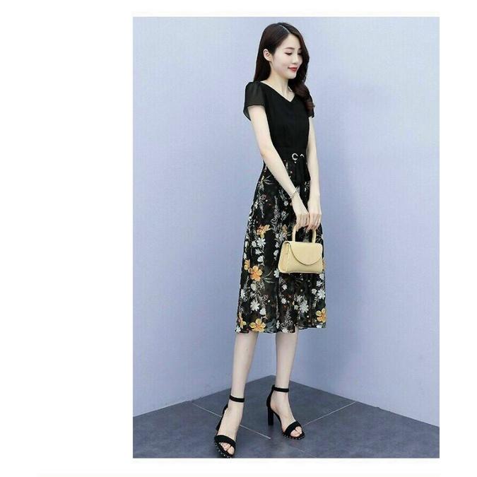 HÀNG NHẬP - ĐẦM XOÈ VOAN GẤM HOA