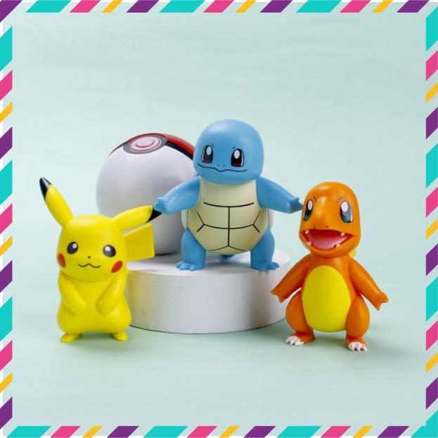 Mô Hình Nhân Vật Pokemon, Bộ 6 Nhân Vật Pikachu Chibi Siêu Ngộ Nghĩnh, Cute - Figure Pokemon