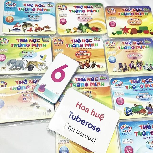Bộ Thẻ Học Thông Minh Song Ngữ Anh - Việt 12 chủ đề - Đồ chơi giáo dục