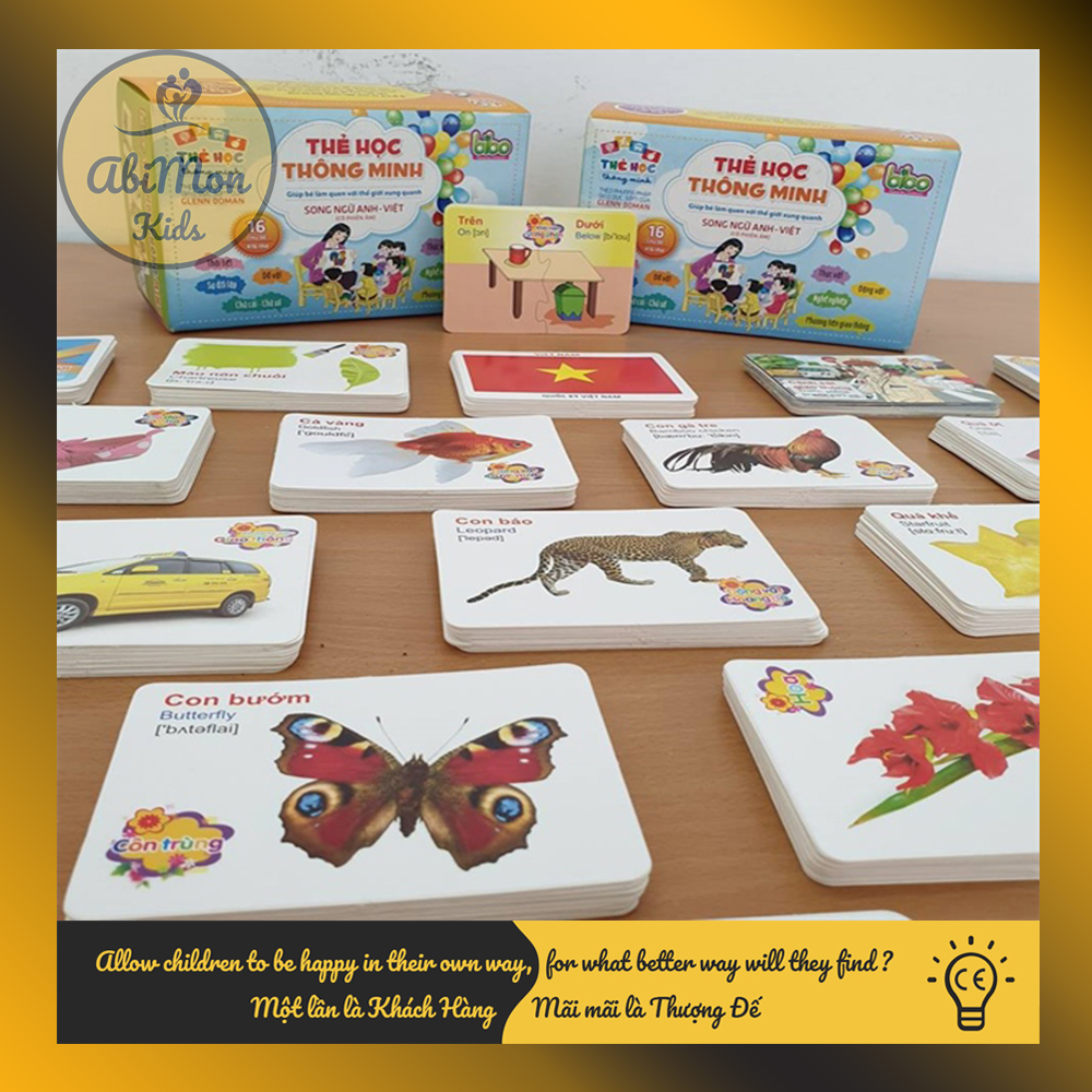 Bộ Thẻ Flashcards 16 Chủ Đề (size bé) - Học Tiếng Anh Cho Bé || Montessori cao cấp || Đồ chơi Gỗ - Giáo dục - An toàn - Thông minh