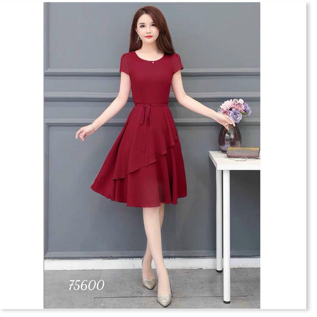 ĐẦM XÒE VOAN CHIFON NỮ CỰC SANG TRỌNG DÀNH CHO CÁC QUÝ CÔ THỜI TRANG 1HITSTORE1