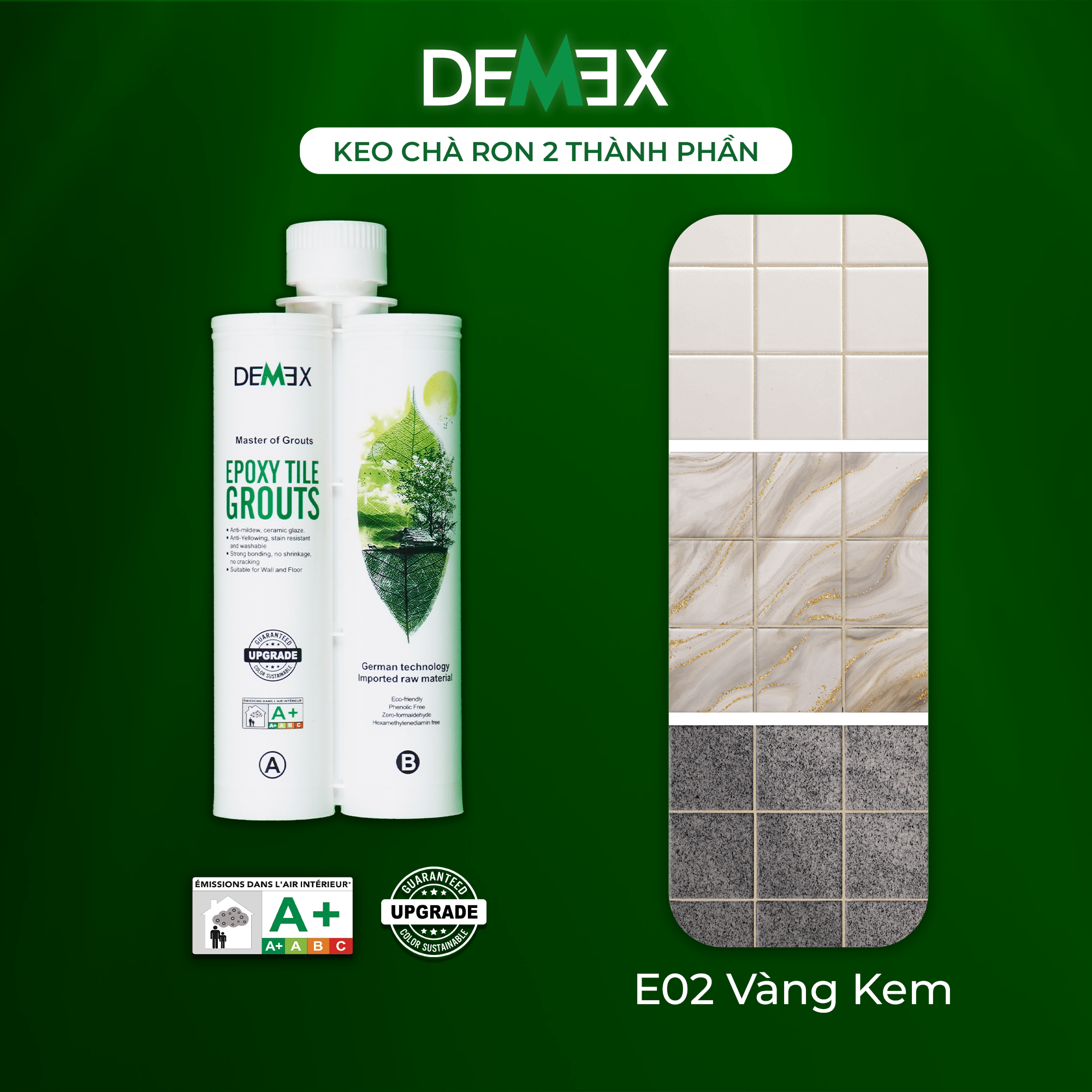Combo 6 Chai Keo Chà Ron 2 Thành Phần - Keo Chít Mạch Chống Thấm, Không Chứa Chất Gây Ung Thư