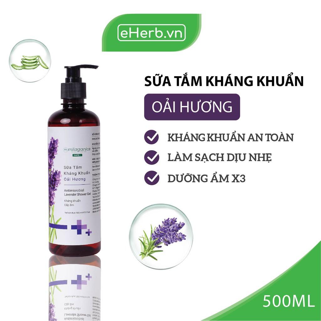 Sữa Tắm Kháng Khuẩn Tẩy Tế Bào Chết, Làm Sạch Dịu Nhẹ MILAGANICS 500ml