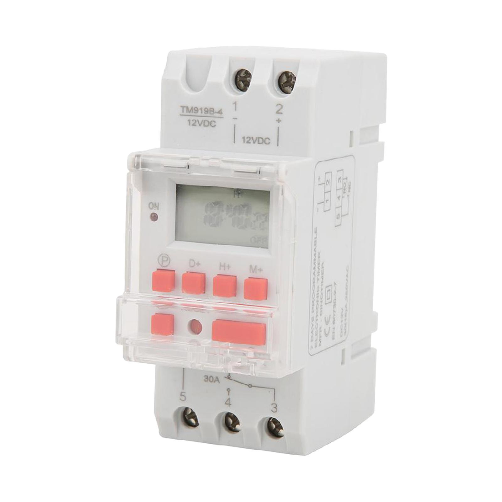 Digital Timer Switch 12V DC Electronic Time Control Electronic for Indoor