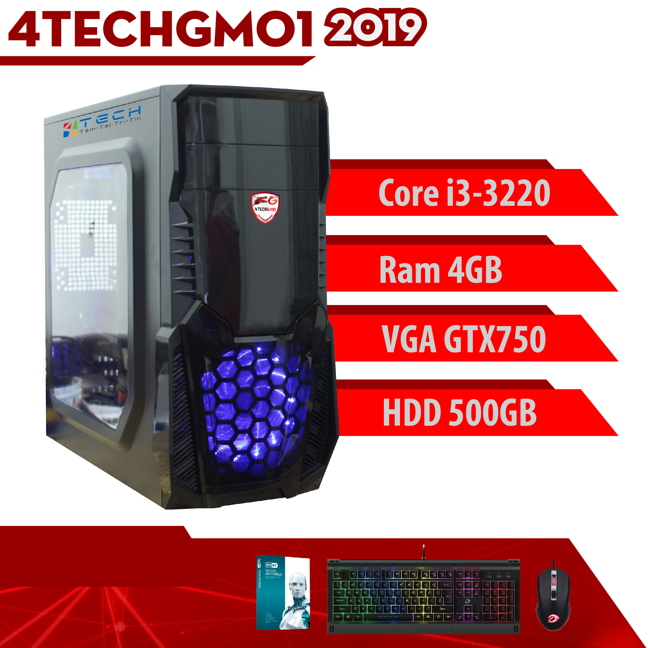 Máy tính chơi Game, thiết kế đồ họa cao cấp giá tốt Core i5 4TechGM01 2019, PC Gamer, làm youtuber, Live Stream chuyên nghiệp, PC chiến Game Online, đế chế, LOL(Liên minh huyền thoại), Minecraft không giật, Lag, Free cài HĐH và Games theo yêu cầu. - Hàng