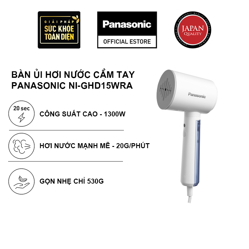 Bàn ủi hơi cầm tay Panasonic NI-GHD015WRA - 1300W - Hàng chính hãng