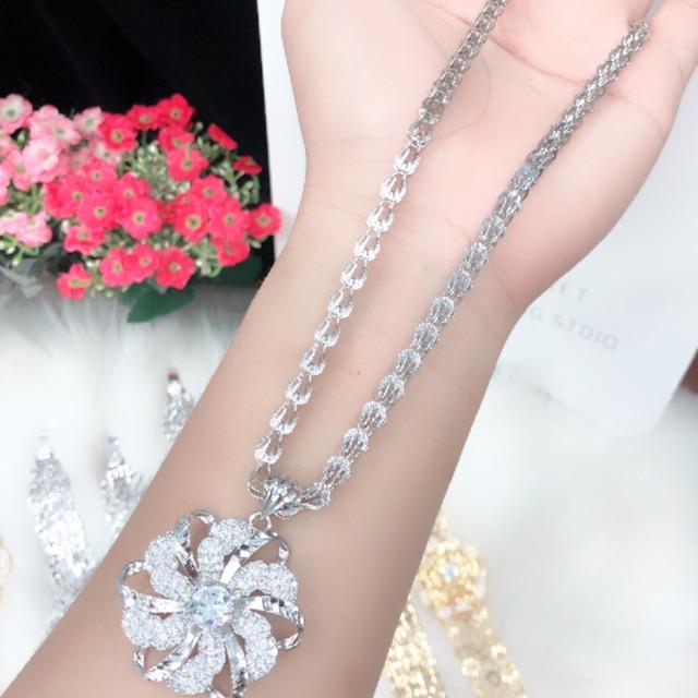 Dây chuyền đuôi phụng + mặt hoa mai RCLN