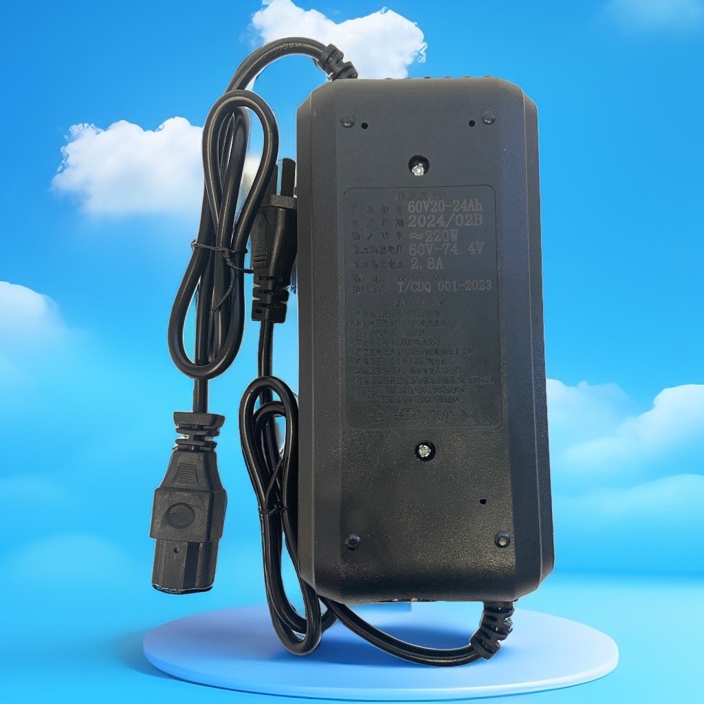 Sạc xe điện CHANGER, có vạch báo, thống số sạc rõ ràng, phù hợp với xe đạp điện và xe máy điện