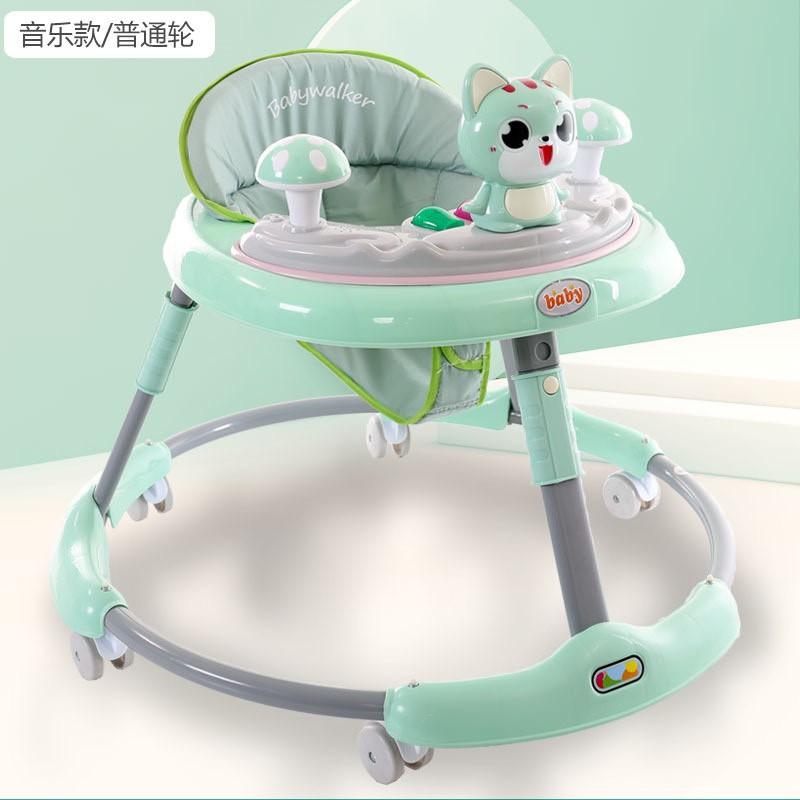 Xe tròn tập đi cho bé BABY hình mèo cho bé chỉnh cao thấp, có nhạc (Xanh nhạt-Xanh đậm-Hồng)