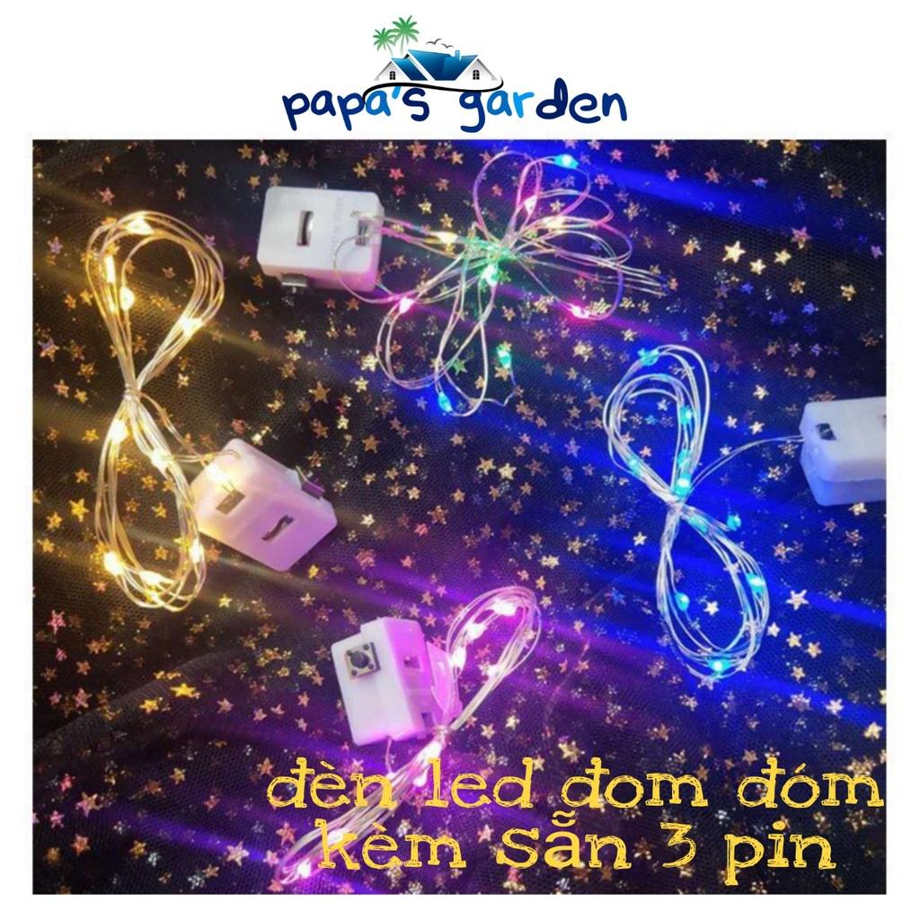 Đèn led trang trí đèn đom đóm kèm sẵn 3 pin dài 2 mét ,1 mét SP20