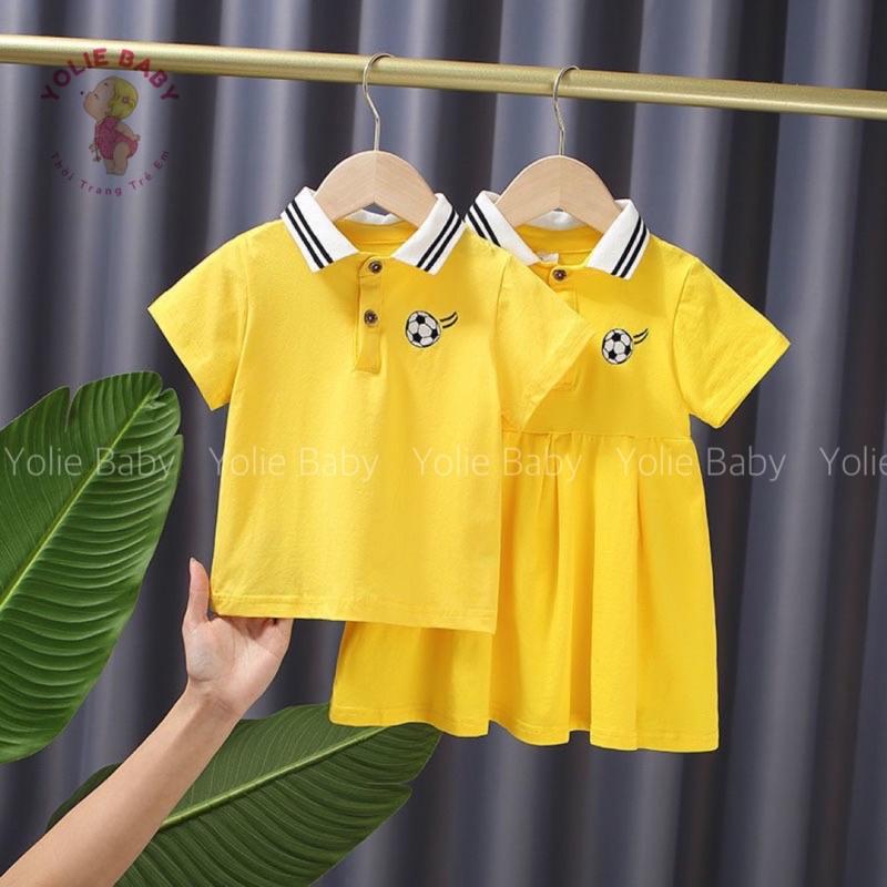 Sét áo và váy Polo cho bé trai bé gái diện hè rất xinh