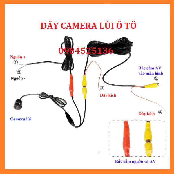 Dây camera lùi ô tô loại dài 6m,15m. Dây Tín Hiệu Kéo Dài Nối Camera Lùi Jack Av-Hoa Sen Dùng Để Lắp Cho Các Xe Dài Như Xe Tải, Xe Chở Khách. Cáp Tín Hiệu Camera sau, dây cam ze.Hướng dẫn lắp cam lùi.