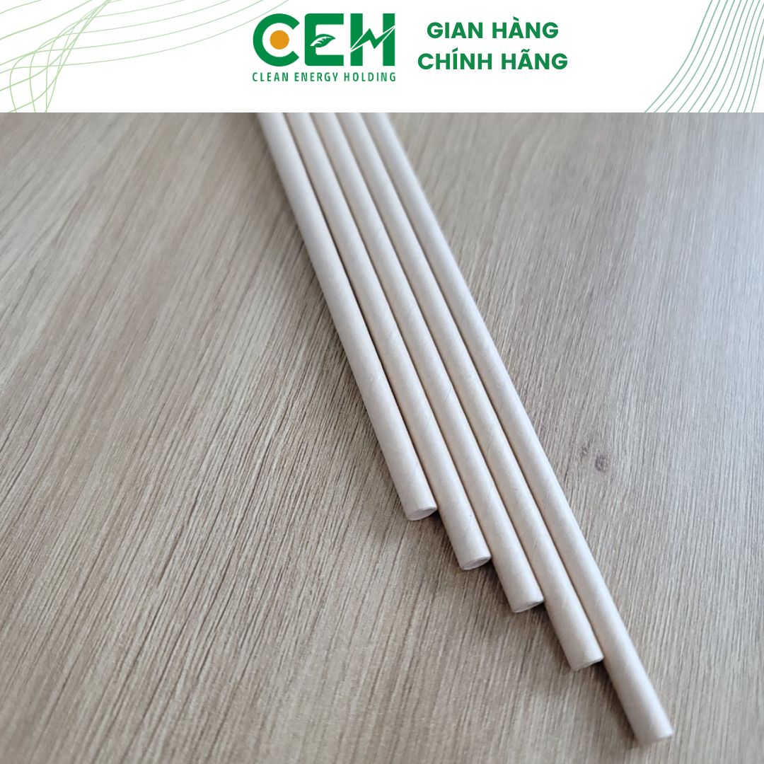 TÚI 50 ỐNG HÚT CLEAN PAPER STRAW KÍCH THƯỚC 6X197 MM KHÔNG MÀNG BỌC GIẤY