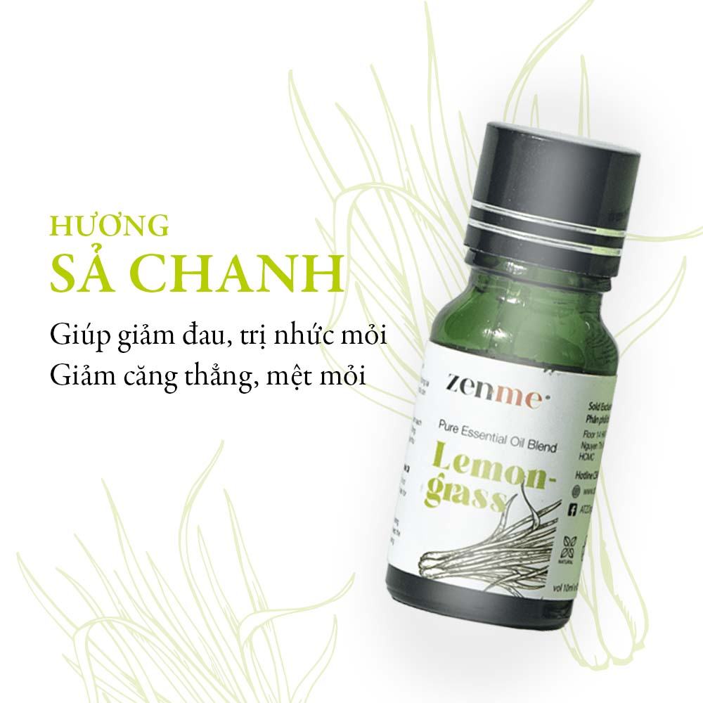 Tinh dầu tinh chất Zenme Sả Chanh 10ml giúp kháng khuẩn, kháng nấm cực mạnh, giảm nhức mỏi, thải độc..