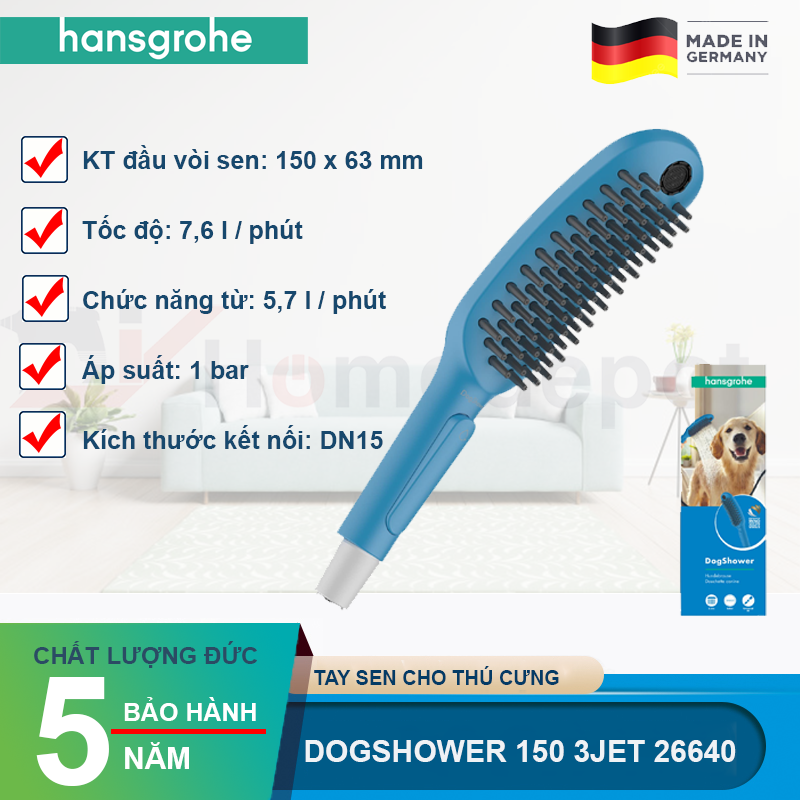 Tay sen tắm dành cho thú cưng hansgrohe DogShower 150 3jet 26640