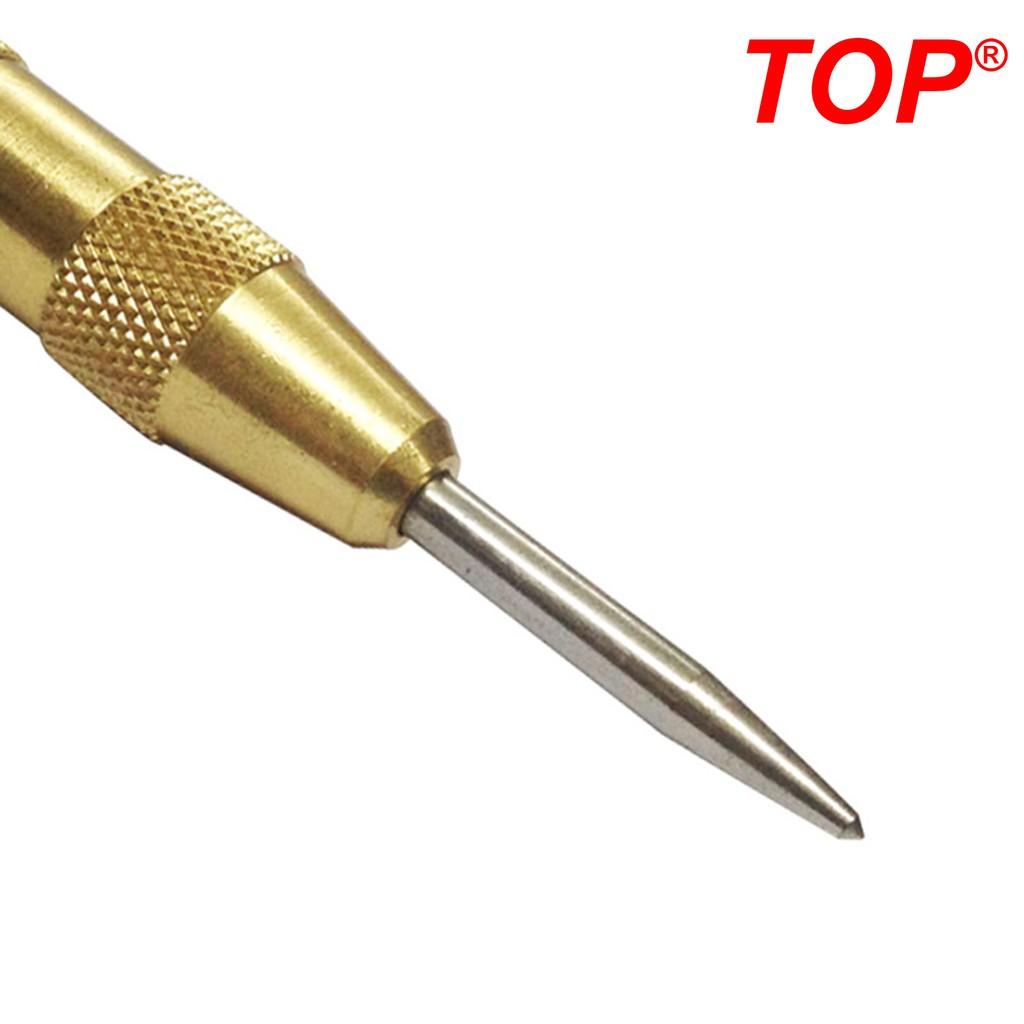 Đục lấy dấu tự động thép S2 cao cấp hãng TOP, dụng cụ phá kính thoát hiểm, dụng cụ định vị, đục lỗ tâm