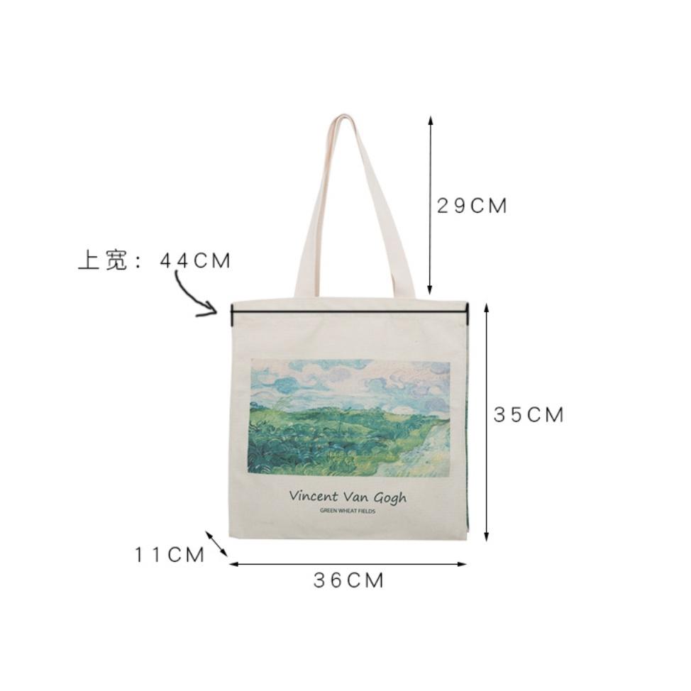 T280-281-282/ Túi vải túi tote vintage với chất liệu canvas dày dặn và khoá kéo cực kì thời trang