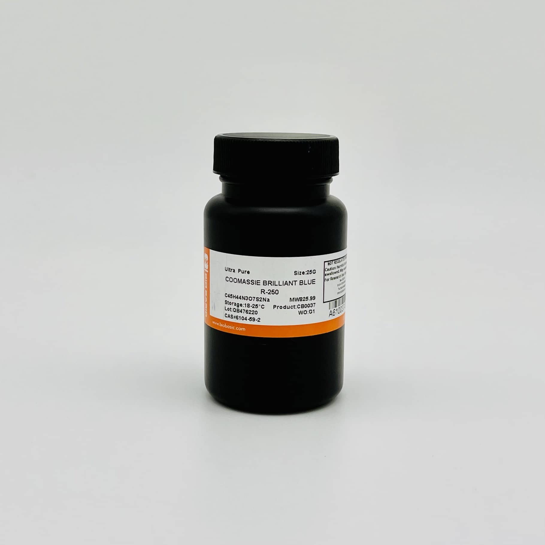 Coomassie Brilliant Blue R-250 (Chai 25G, Biobasic Canada, Cas 6104-59-2