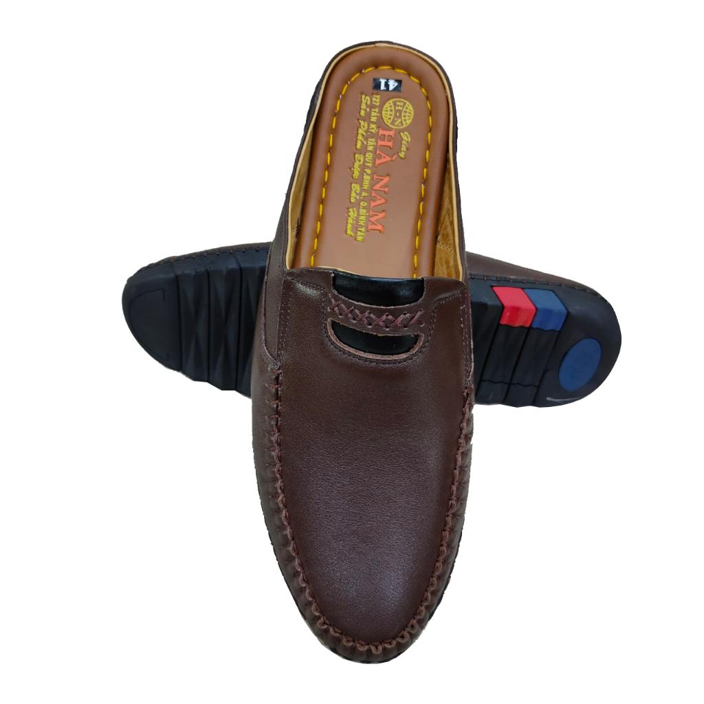 Dép Bít Mũi Nam HÀ NAM Da Bò Thật Cao Cấp GSB20140