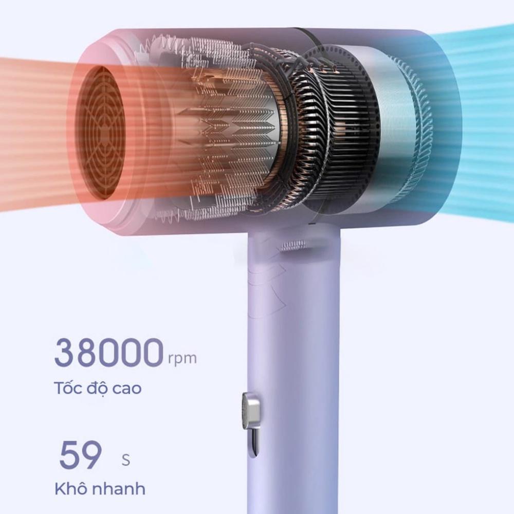 Mấy sấy tóc mini cầm tay 2 chiều nóng lạnh HAIR DRYER, công suất 2200W, 3 chế độ sấy chăm sóc tóc, bảo hành 6 tháng