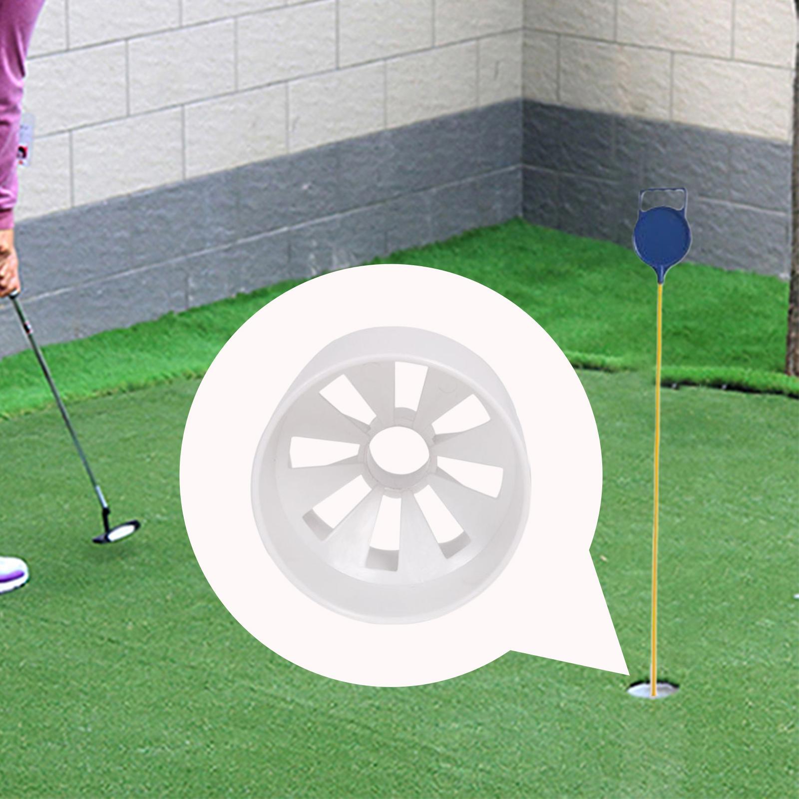 White Golf Cup Hole Putting Holder Supplies Durable Golf Tees for Home Outdoor